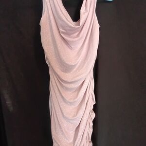 Sweet Storm Pink Ruched Asymmetrical Sheath Dress
